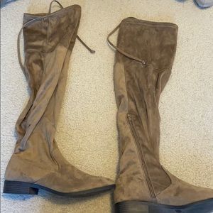 Brown over the knee boots